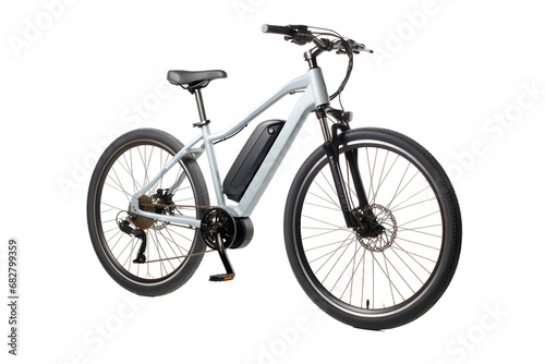 Modern Electric Bicycle Isolation on a transparent background photo