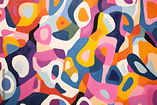 Abstract Wallpaper with a Colorful Mosaic Pattern