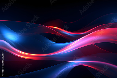 Abstract Background Neon Light Trails 