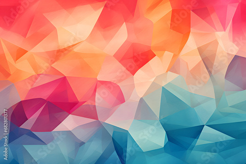 Abstract Wallpaper with Irregular Polygonal Shapes and a Light Gradient of Colors
