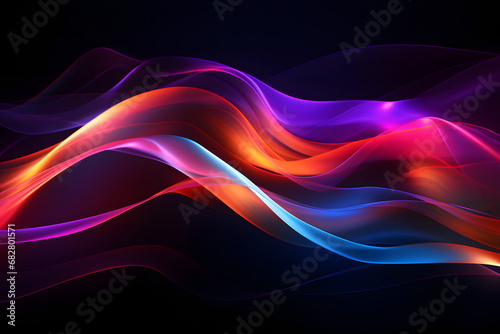 Abstract Background Neon Smoke in Motiomn