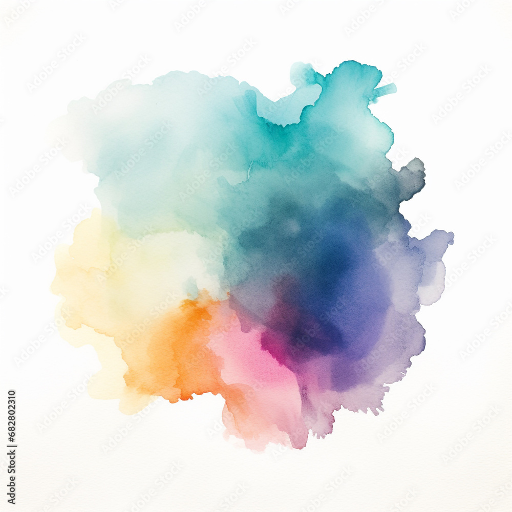 Watercolor spot isolated on white background