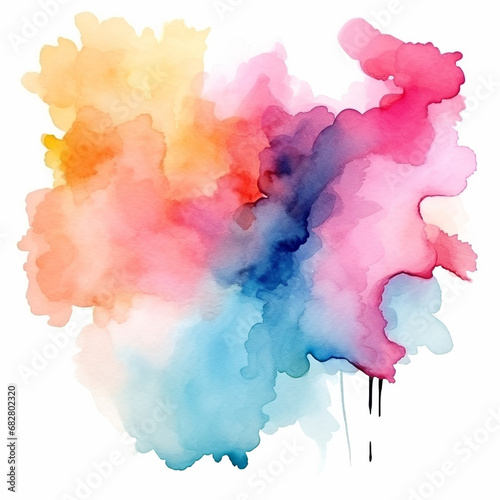 Watercolor spot isolated on white background