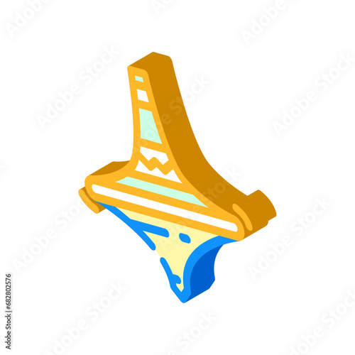 spinning top fidget toy isometric icon vector. spinning top fidget toy sign. isolated symbol illustration