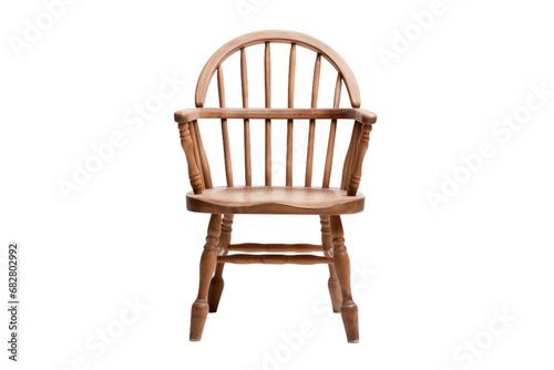 Minimalist Wooden Chair Contemporary Style on a transparent background