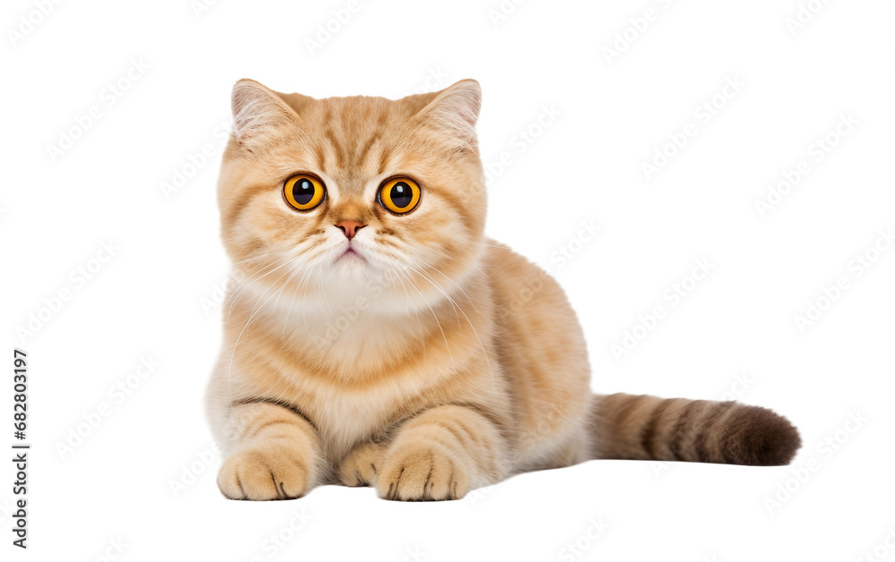 Cute Burmilla Cat   On transparent background