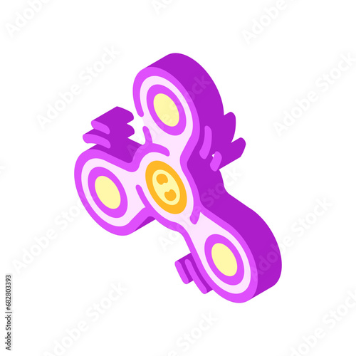 fidget spinner fidget toy isometric icon vector. fidget spinner fidget toy sign. isolated symbol illustration