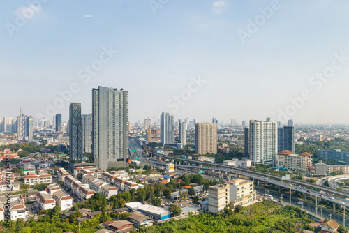 Tall buildings and traffic in Bangkok