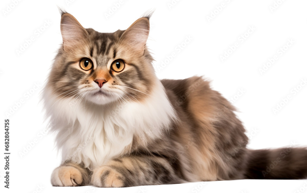 Gentle and Affectionate Ragamuffin Cat On transparent background