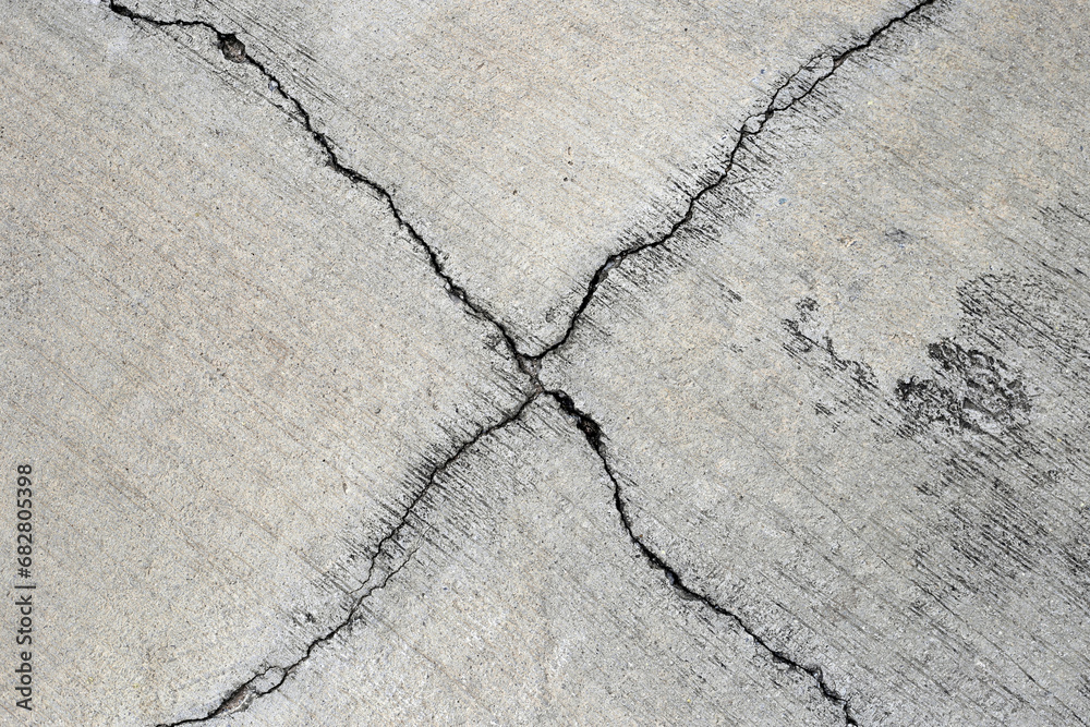 Obraz premium Crack concrete walkway texture background.