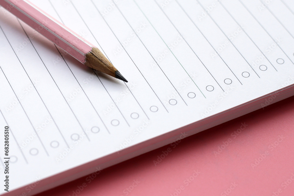 Notebook with pencil. Work planning Notebook with pencil. Work planning