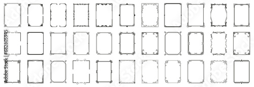 Vintage elegant frames collection. Decorative vintage frames for design. Set of decorative ornament border frames