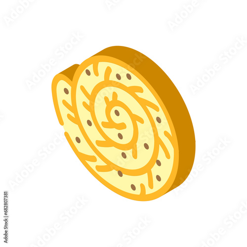 borek pastry turkish cuisine isometric icon vector. borek pastry turkish cuisine sign. isolated symbol illustration
