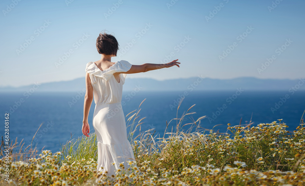Beautiful Asian young woman in white dress outdoor Beautiful Asian young woman in white dress outdoor