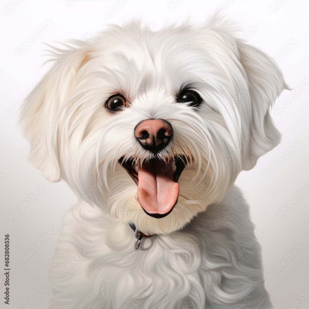 Maltese_dog_photorealism_style_on_white_background Maltese_dog_photorealism_style_on_white_background