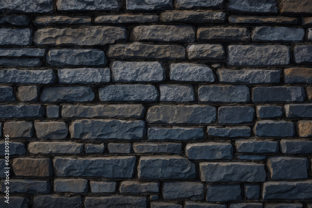 Background of stone wall texture. Close up of gray stone wall. Generative AI Background of stone wall texture. Close up of gray stone wall. Generative AI