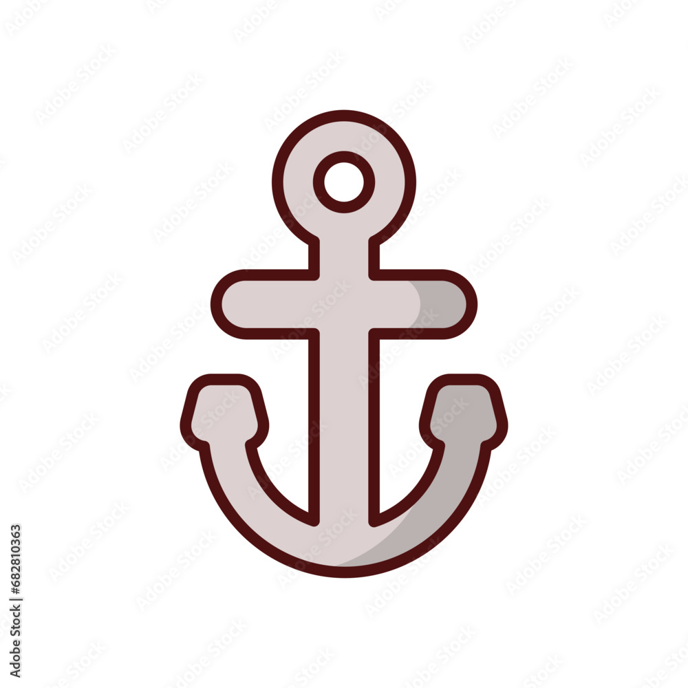 Anchor icon isolate white background vector stock illustration. Anchor icon isolate white background vector stock illustration.