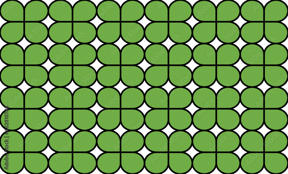 Naklejka premium seamless pattern with cover leaves, green checkerboard, chessboard repeat pattern design for fabric print