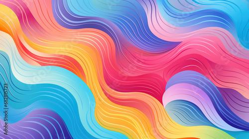 Seamless pattern with multicolored waves