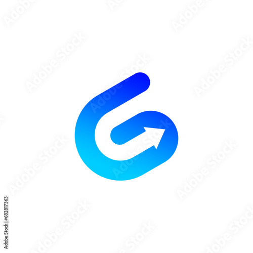 Finance Logo With G Letter Concept. Marketing And Financial Business Logo. Letter G Financial Logo Template With Marketing Growth Arrow