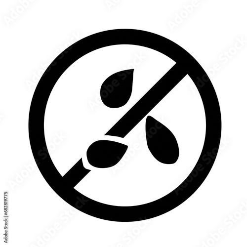 Sesame Seed Allergy, Food Allergy Symbol, Food Allergens Symbol Line Art Illustration