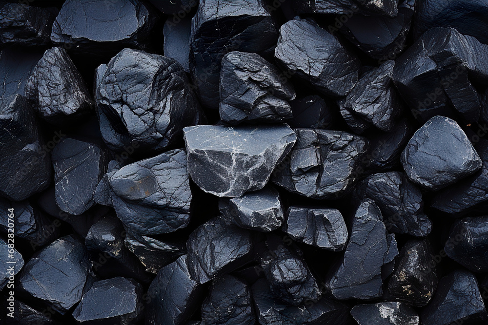 A pile of black rocks. Generative Ai A pile of black rocks. Generative Ai