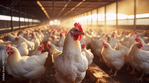 Chicken Farm: Rural Agriculture and Poultry Production Chicken Farm, poultry production, for breeding chickens