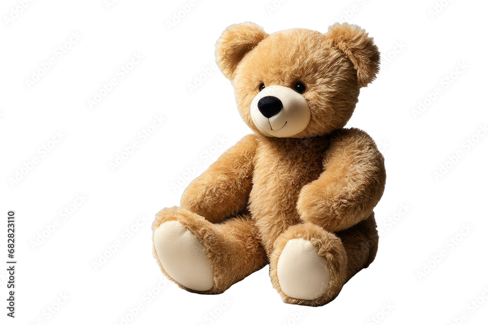 Fototapeta premium a high quality stock photograph of a single teddy bear full body isolated on a white background