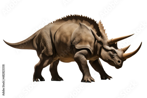 a high quality stock photograph of a single Stegosaurus full body isolated on a white background