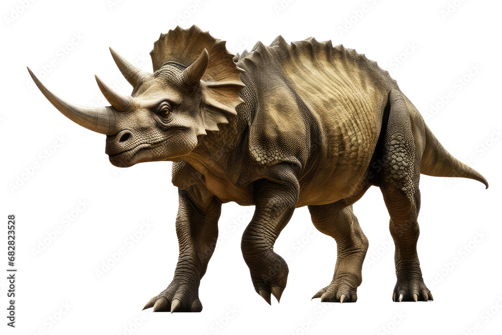 Fototapeta premium a high quality stock photograph of a single Stegosaurus full body isolated on a white background