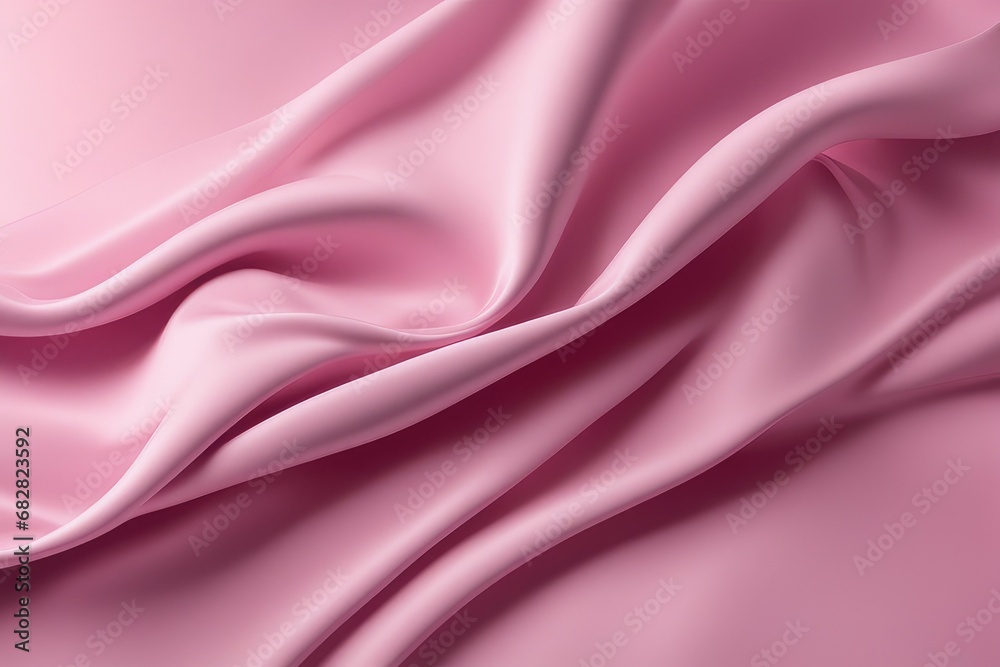 Fototapeta premium Beautiful silk pastel pink violet white cloth floating flying in the air. Mock up template for product presentation. 3D rendering. copy text space