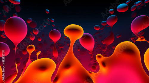 Colorful Lava lamp. Neon color bubbles. Vibrant Lava Lamp background
