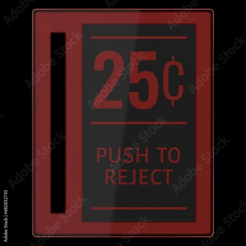 Retro Arcade Machine Insert Coin Slot On Alpha