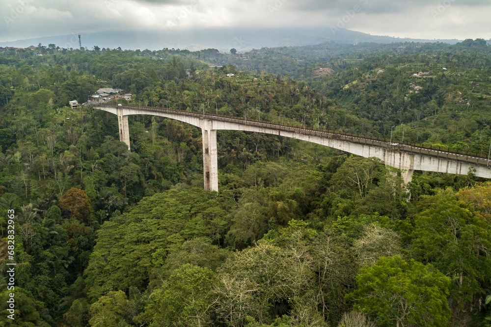 A photograph of Tukad Bangkung bridge, Bali, Indonesia A photograph of Tukad Bangkung bridge, Bali, Indonesia