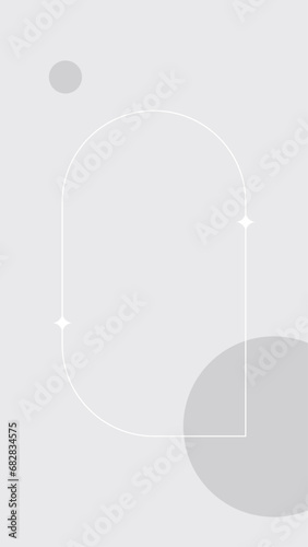 Modern Aesthetic star design abstract backgrounds for story social media geometry banner in gray colors editable web Frame template line. Trendy minimalist mockup for blog or shop. Vector illustration