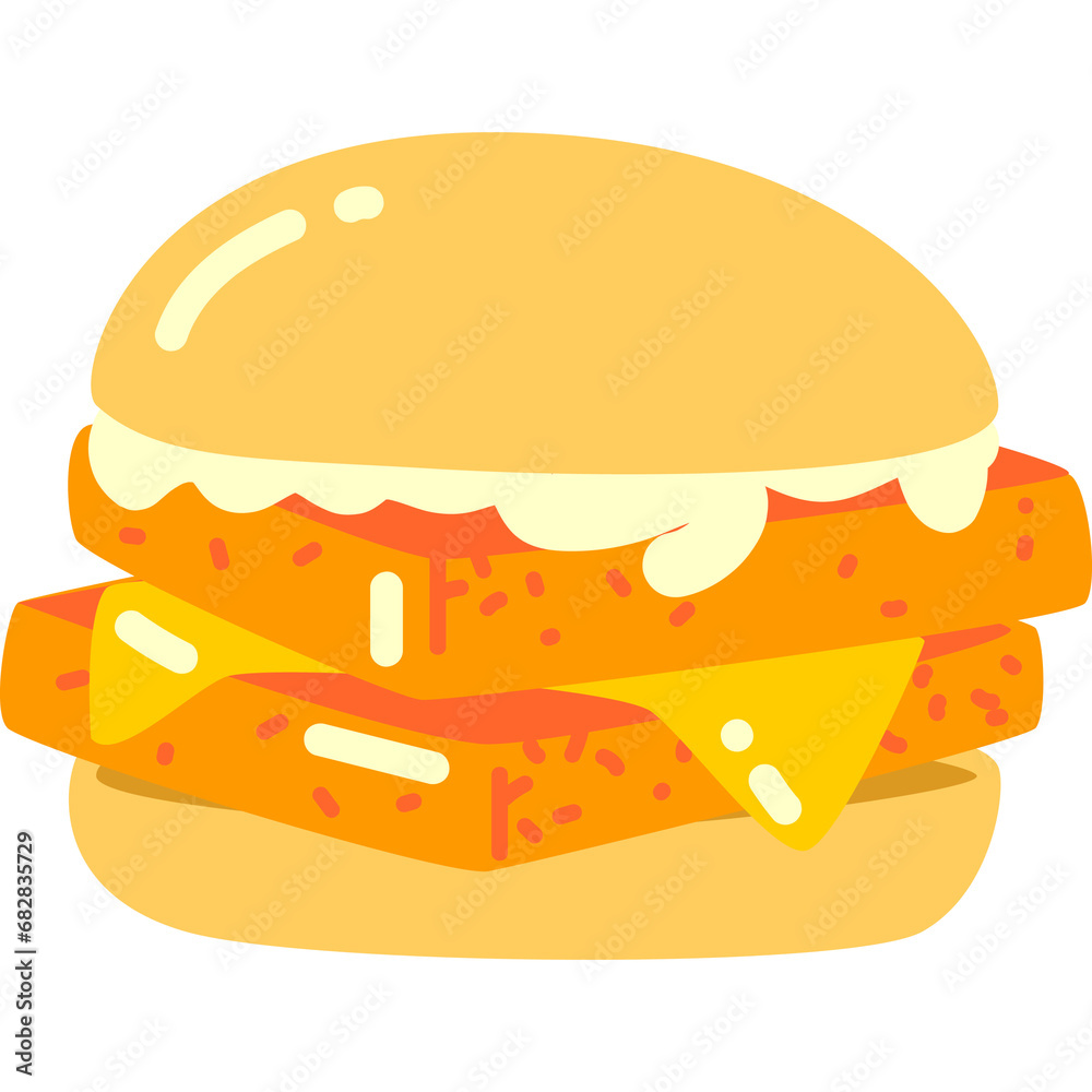 chickenburger isolated flat vector clipart chickenburger isolated flat vector clipart