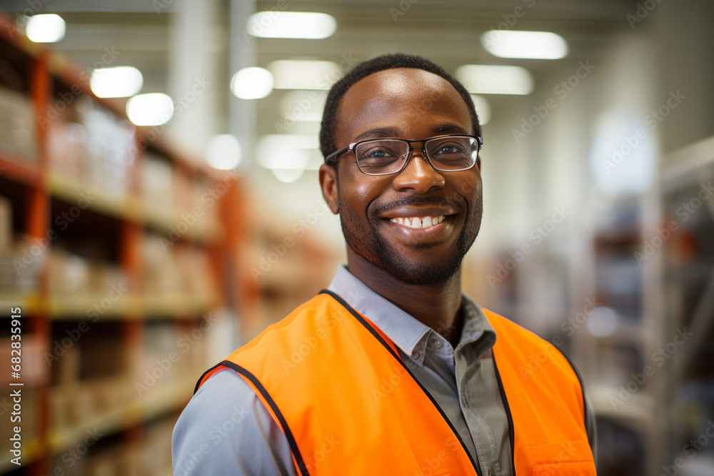 Portrait of a warehouse worker Portrait of a warehouse worker