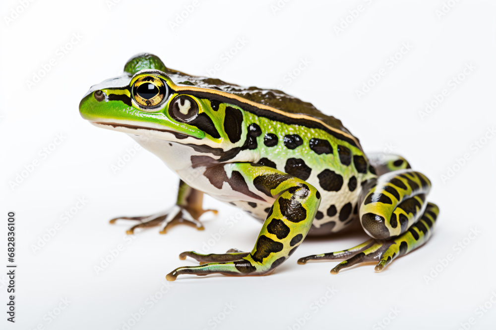 Obraz premium a frog with a green and black pattern on its body