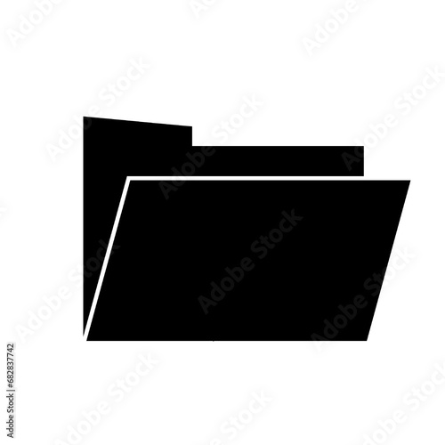 black file folder icon document icon isolated on white for business office management manager