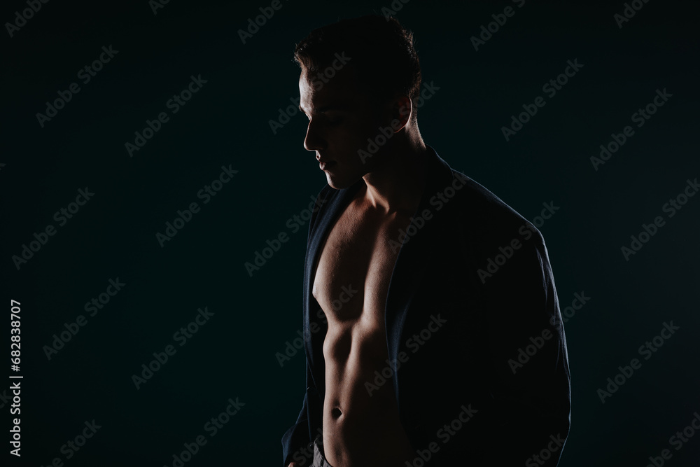 Confident Athlete Flexing Muscles and Showing Results of Body Transformation Confident Athlete Flexing Muscles and Showing Results of Body Transformation