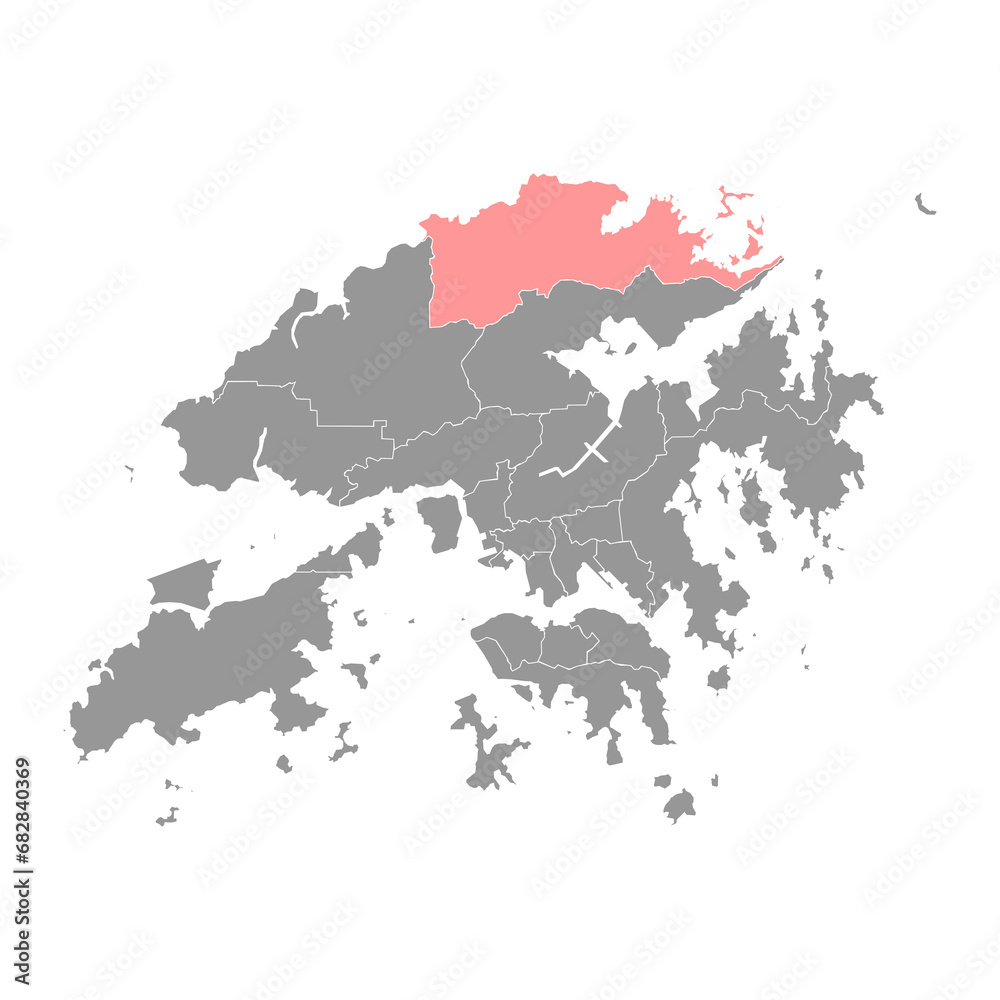 North district map, administrative division of Hong Kong. Vector illustration. North district map, administrative division of Hong Kong. Vector illustration.