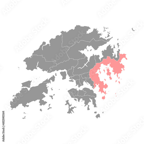 Sai Kung district map, administrative division of Hong Kong. Vector illustration.