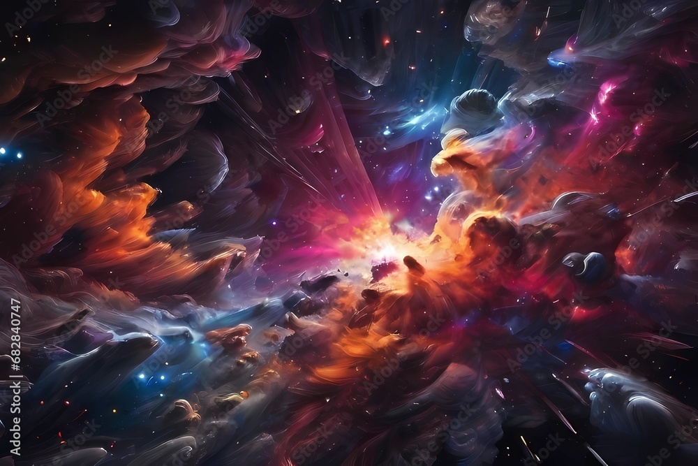 cosmic explosion of colors