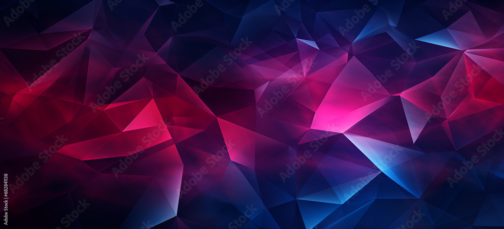 Abstract polygonal background with red and blue colors. Dynamic Geometric Design: Abstract Polygons in Red and Blue Hues
