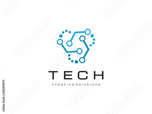Tech logo, Technology logo element