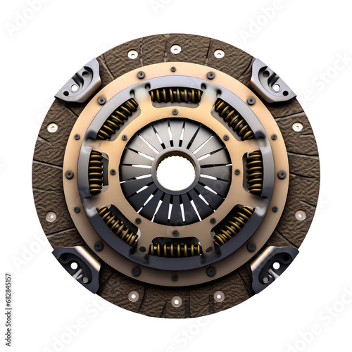 Clutch disc  clutch cover for car isolated on transparent background.