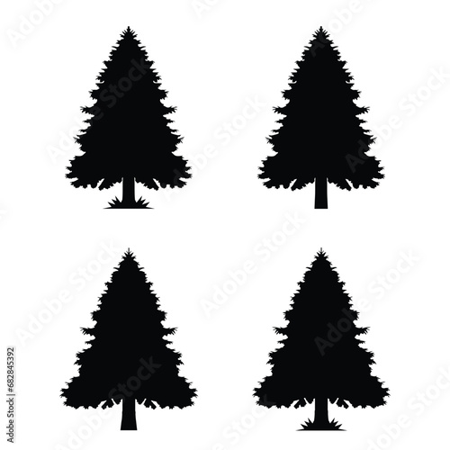 Vector Pine Tree Silhouette Set Inspires Creative Landscapes and Designs