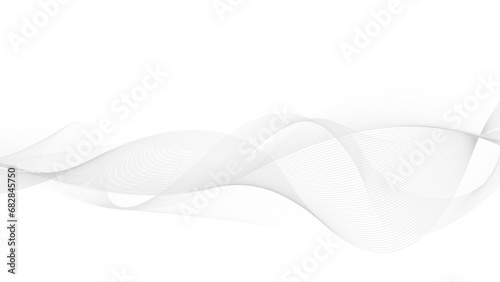 Abstract grey wave isolated on white background. illustration for modern business design. Futuristic wallpaper. Cool element for presentation
