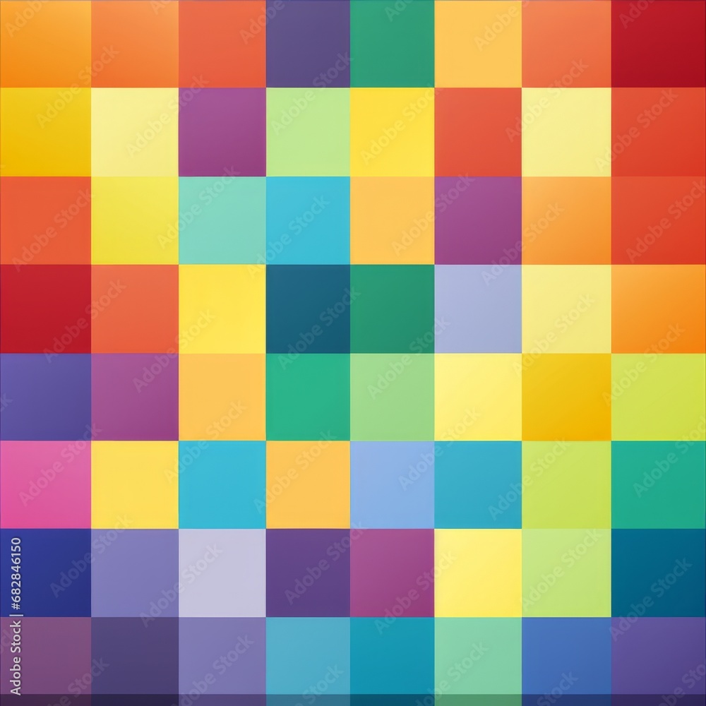 Multicoloured Background of Vibrant Squares. A colourful background of squares
