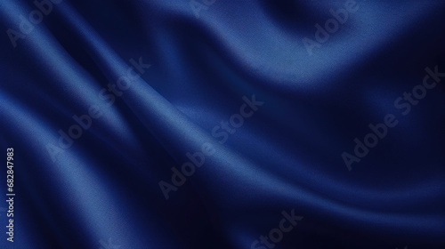 Abstract dark blue background. dark blue  fabric texture background. dark blue  silk satin. Curtain. Luxury background for design. Shiny fabric. Wavy folds.	
 photo